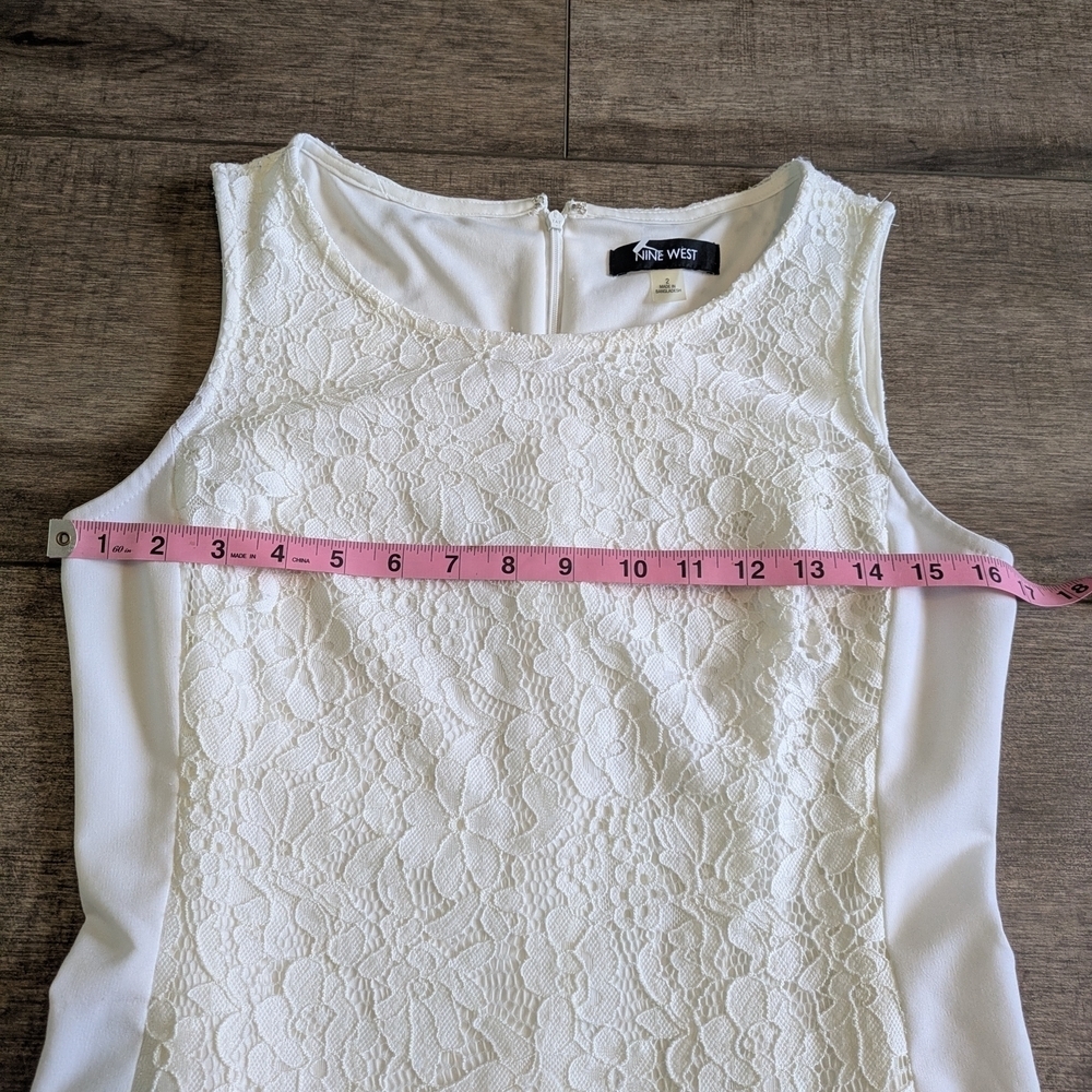 Nine West White Lace Mini Dress - Picture 4 of 6